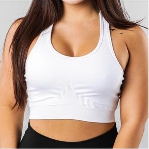 Alphalete white sports bra